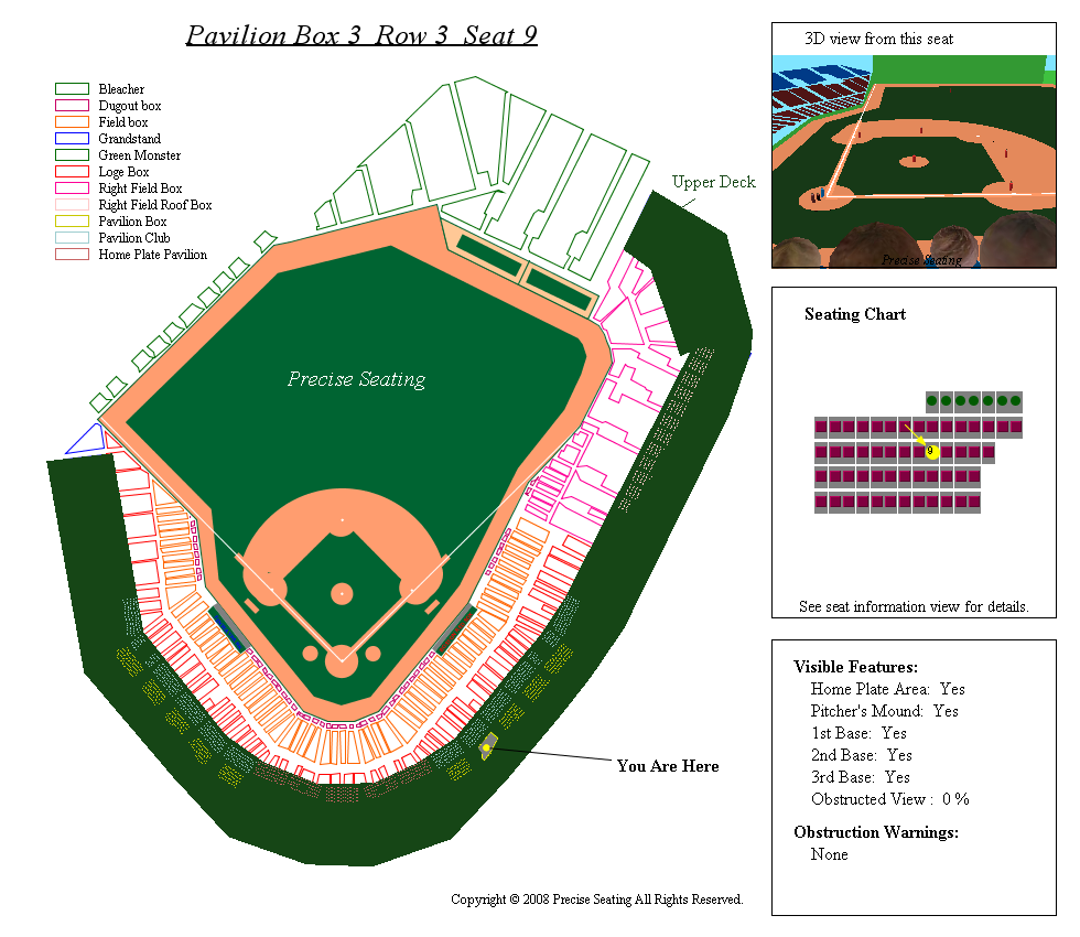 Fenway park seating chart precise seating llc samples